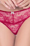 Amante Low Rise Three-Fourth Bikini Panty - Red Obsession — thumbnail 4